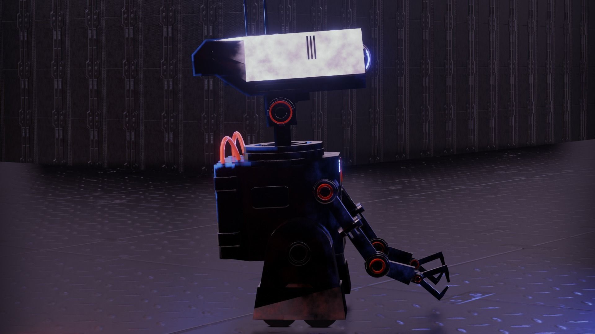 Sci-Fi Robot 3D Model Low-poly 3D model_5