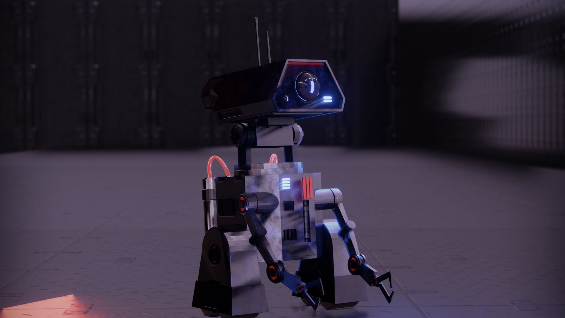Sci-Fi Robot 3D Model Low-poly 3D model_1