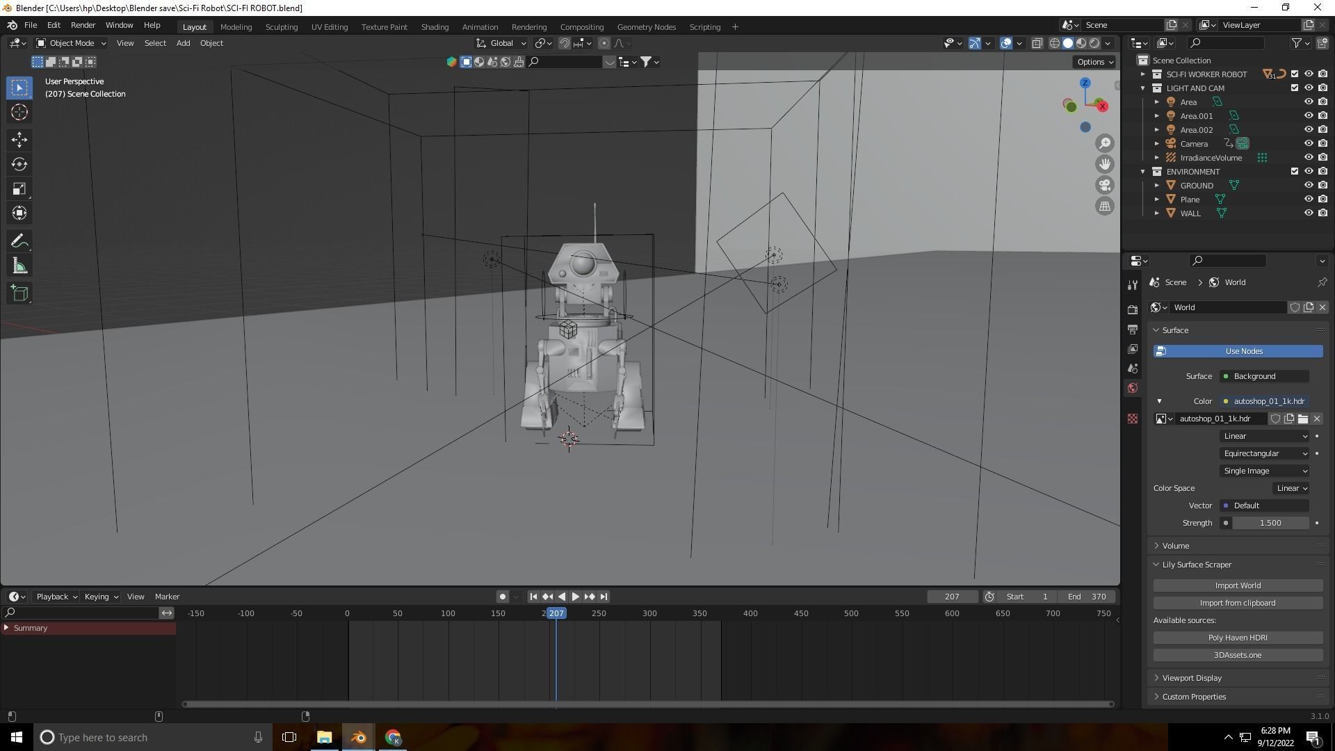 Sci-Fi Robot 3D Model Low-poly 3D model_8