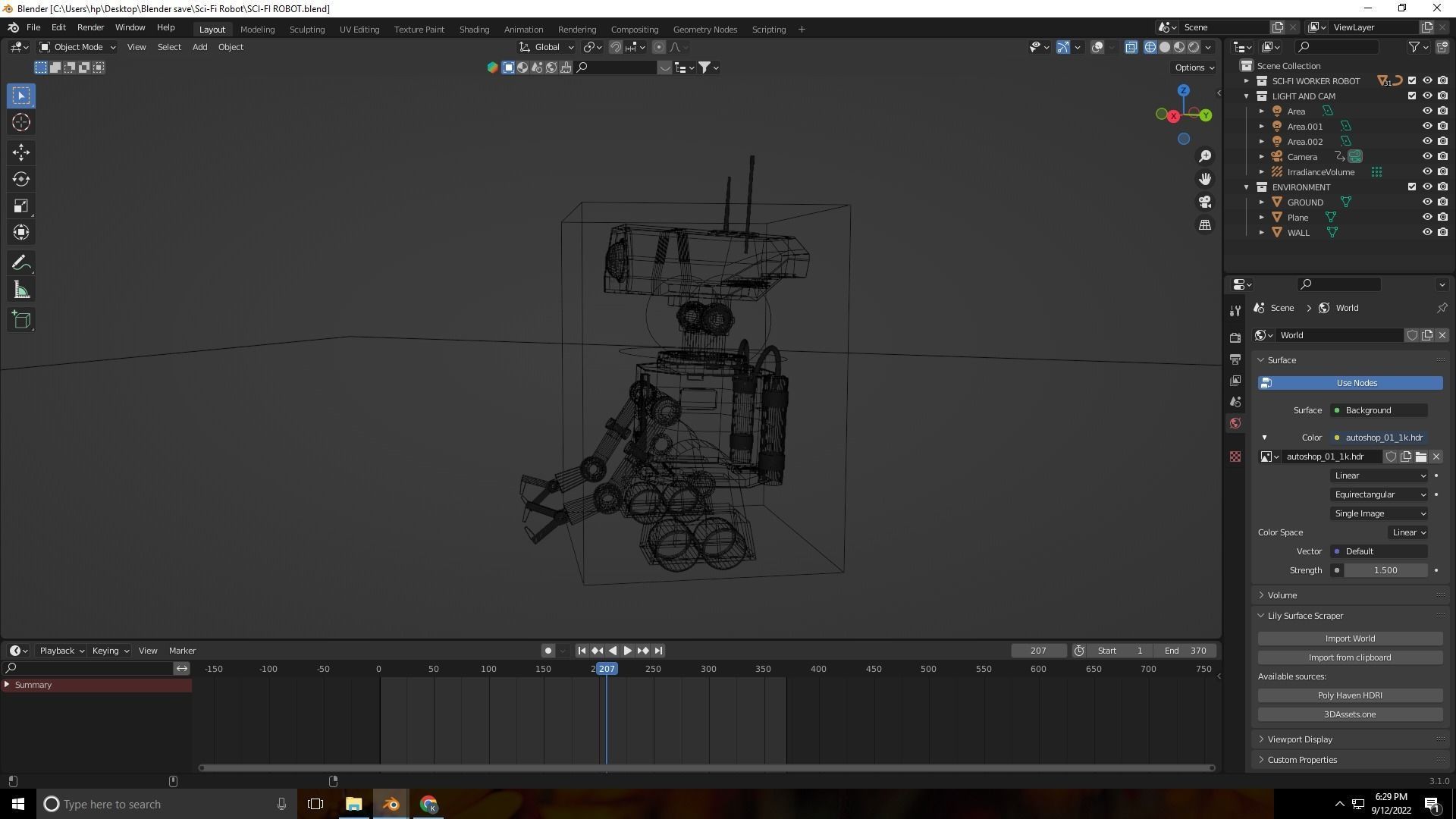Sci-Fi Robot 3D Model Low-poly 3D model_12