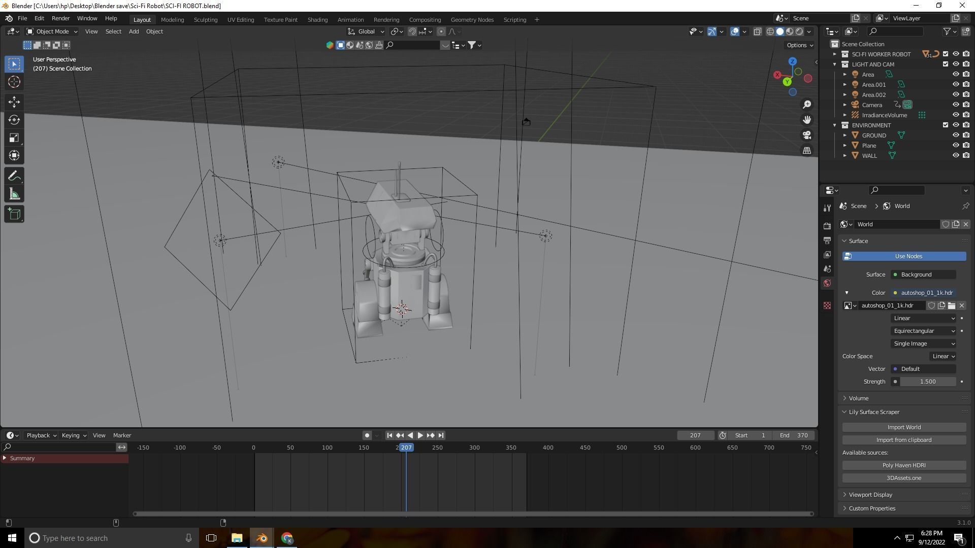 Sci-Fi Robot 3D Model Low-poly 3D model_10