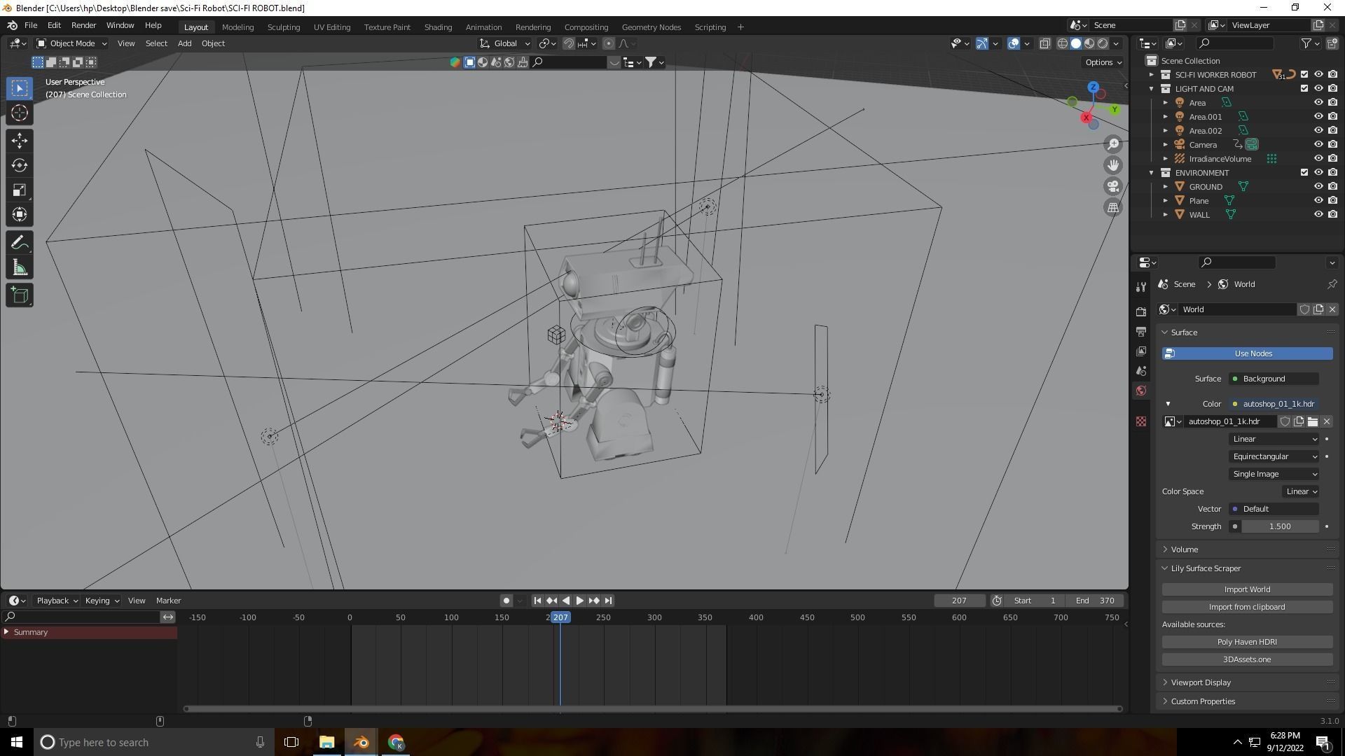 Sci-Fi Robot 3D Model Low-poly 3D model_9