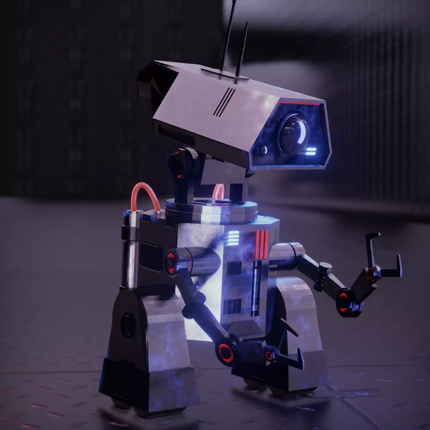 Sci-Fi Robot 3D Model Low-poly 3D model_0