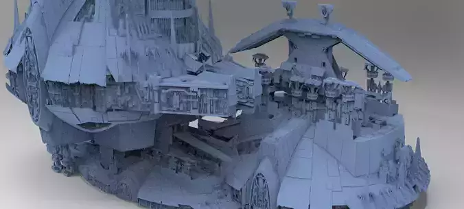 Jupiter Ruin launcher base Tower Master towers kit bash 3D model