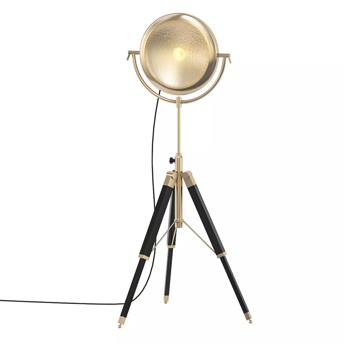TRIPOD floor lamp with gold light 3D model_0