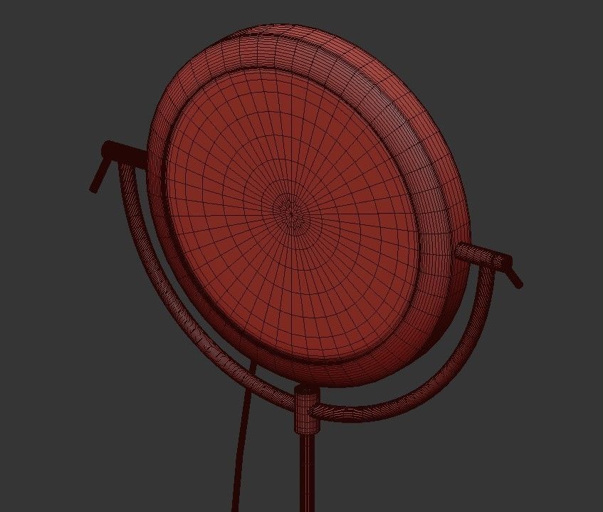 TRIPOD floor lamp with gold light 3D model_2