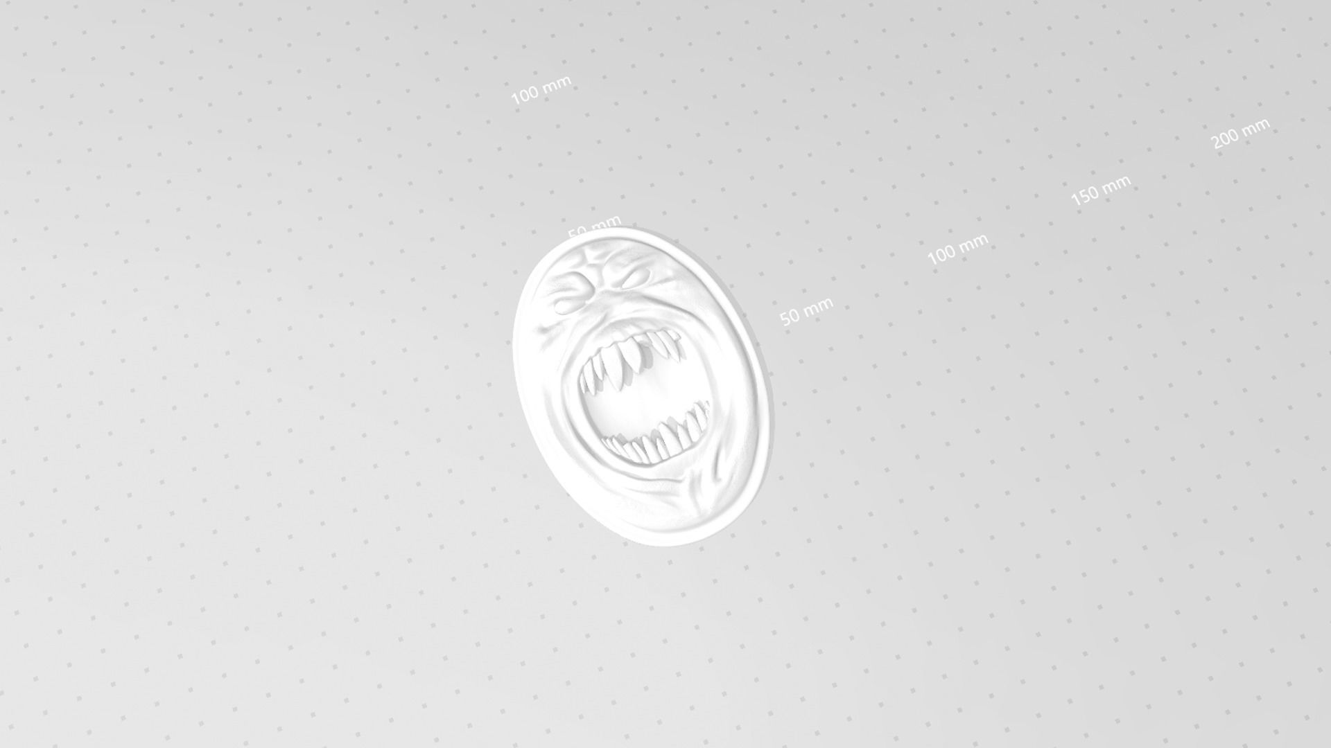 Demon Shield - Tibia - Miniature Keychain Pendant STL 3D print model_15