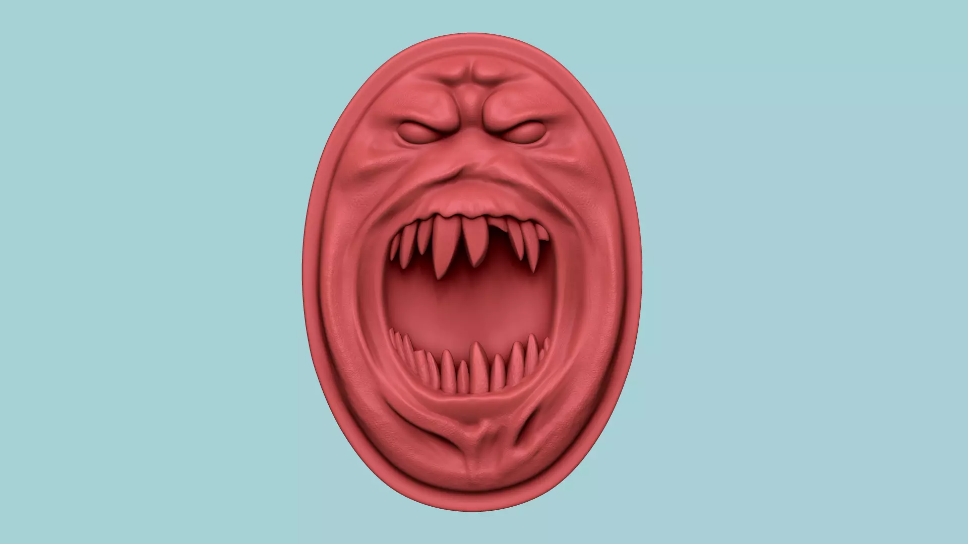 Demon Shield - Tibia - Miniature Keychain Pendant STL 3D print model_0