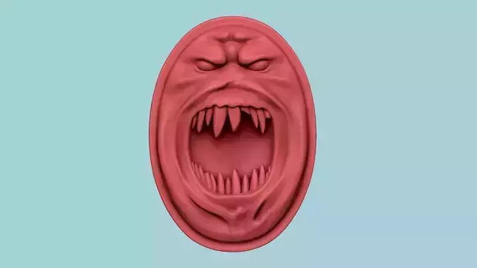 Demon Shield - Tibia - Miniature Keychain Pendant STL