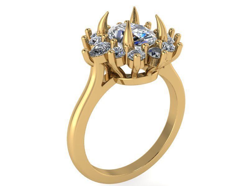 Basket Setting Diamond Ring 1482 3D print model 3D print model_1