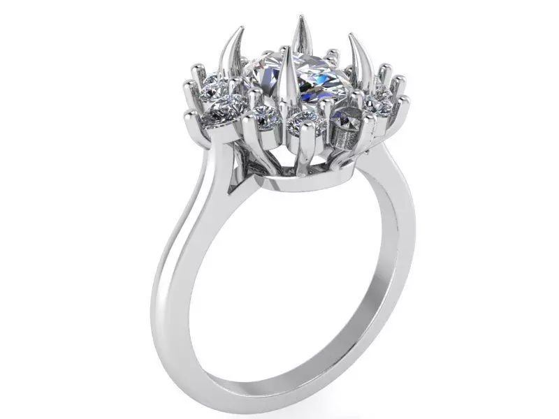 Basket Setting Diamond Ring 1482 3D print model 3D print model_0