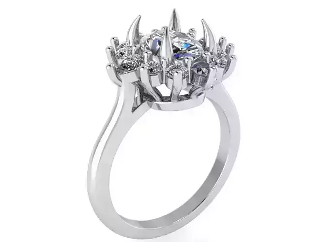 Basket Setting Diamond Ring 1482  3D print model