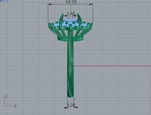 Basket Setting Diamond Ring 1482 3D print model 3D print model_7