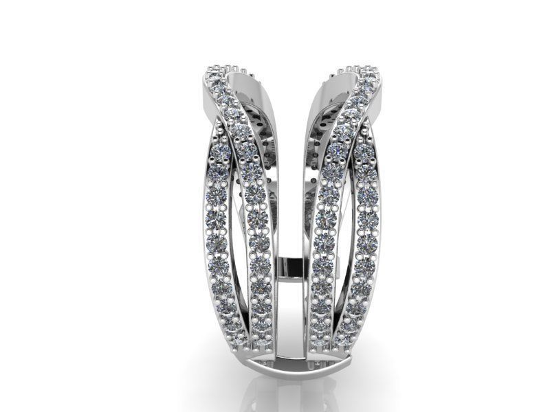 2-Row brilliant Ring 1483 3D print model 3D print model_2