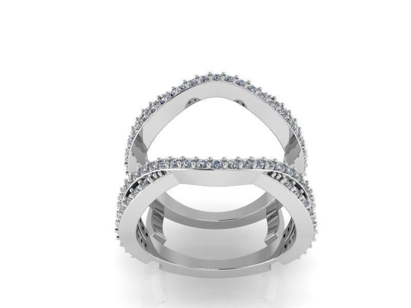 2-Row brilliant Ring 1483 3D print model 3D print model_3