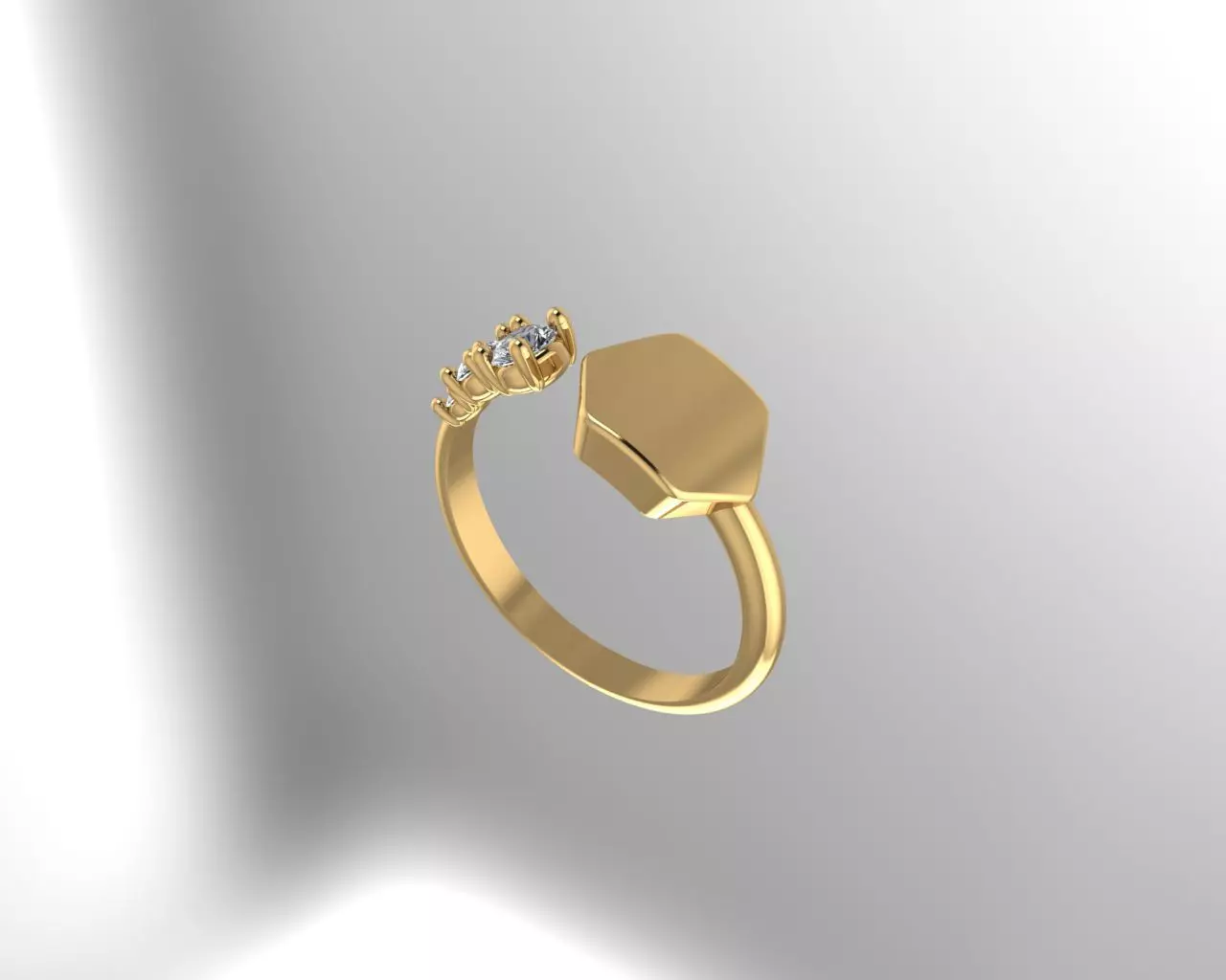 Ring  Gold  3D print model_0