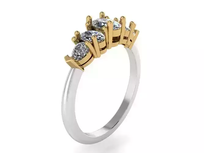 Crown Diamond ring 1485 3D print model