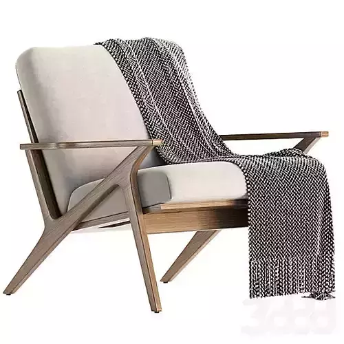 Cavett Wood Frame Armchair by Crate  Barrel