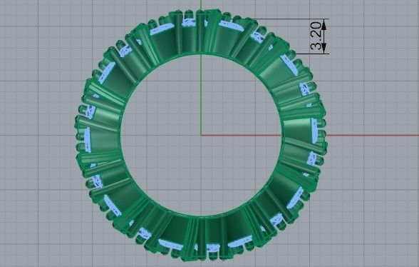 Openning sun Brilliant ring 1488 3D print model 3D print model_6