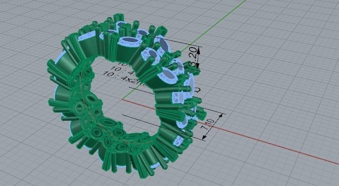Openning sun Brilliant ring 1488 3D print model 3D print model_5