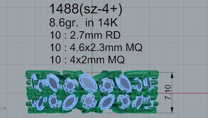 Openning sun Brilliant ring 1488 3D print model 3D print model_4
