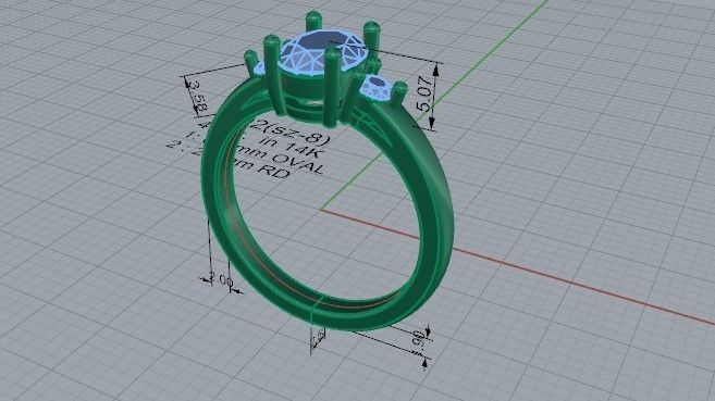 Diamond ring 1492 3D print model 3D print model_5