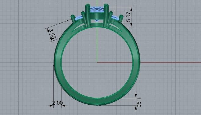 Diamond ring 1492 3D print model 3D print model_6