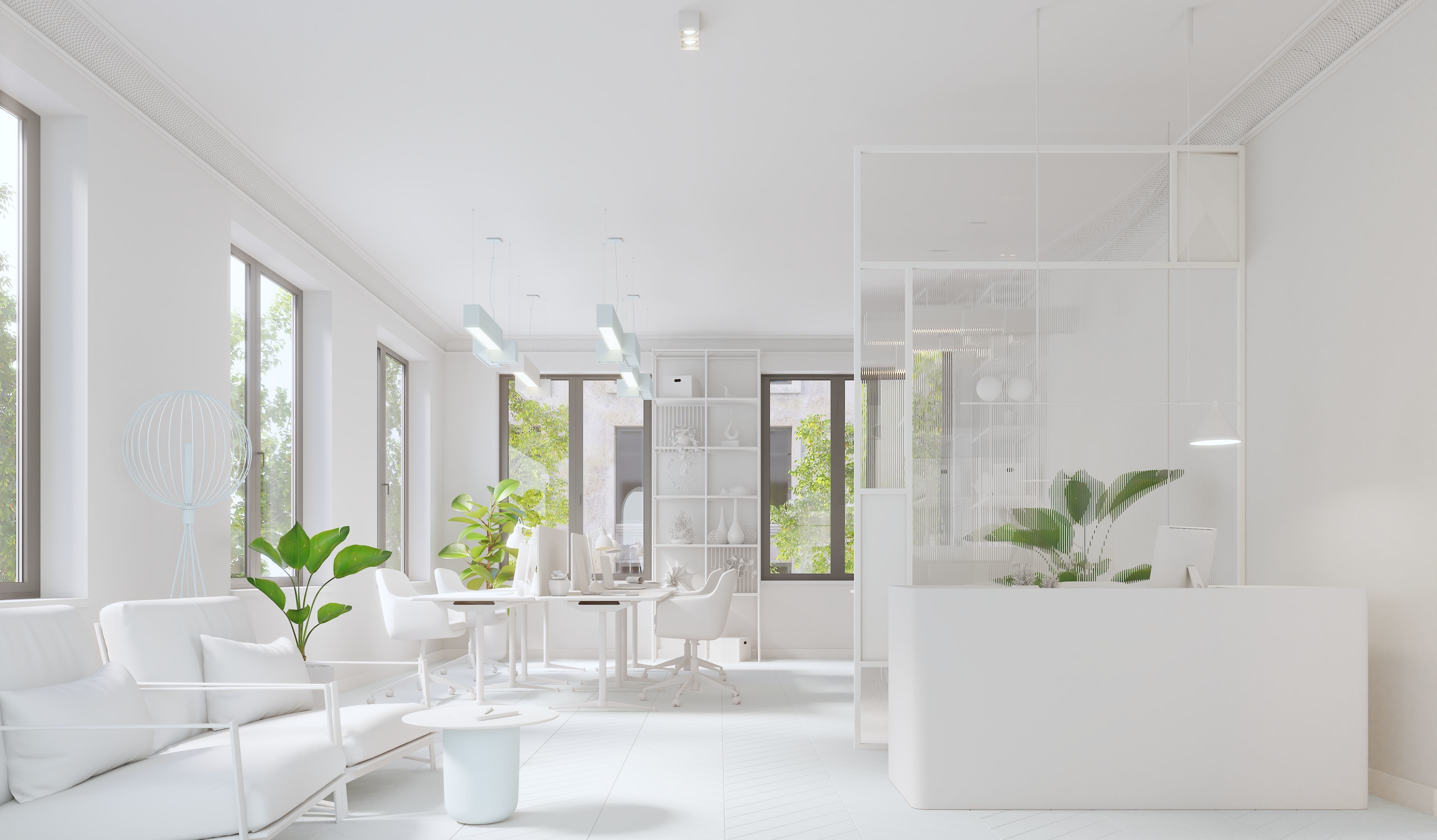 Office interior 3D model_4