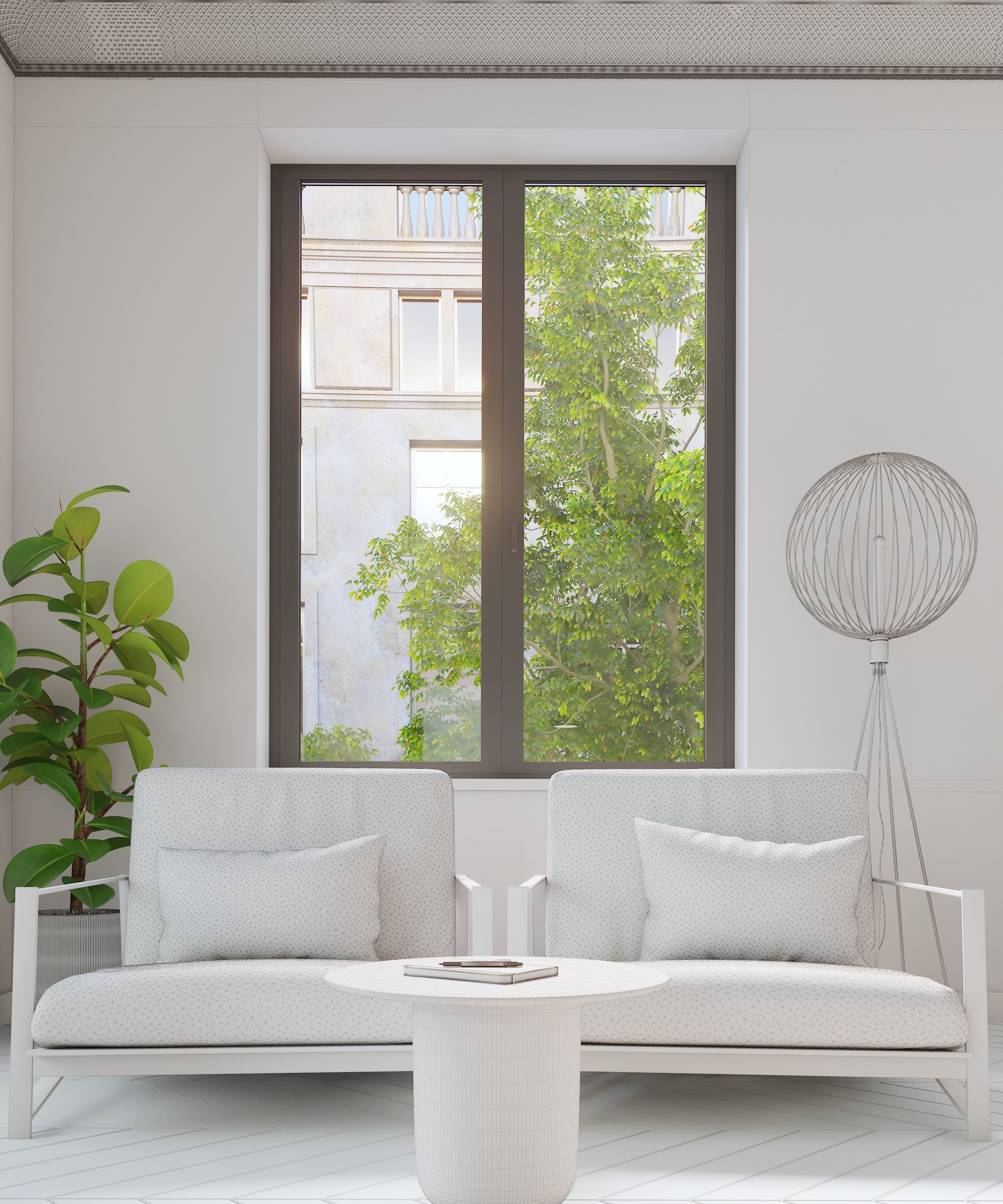 Office interior 3D model_3