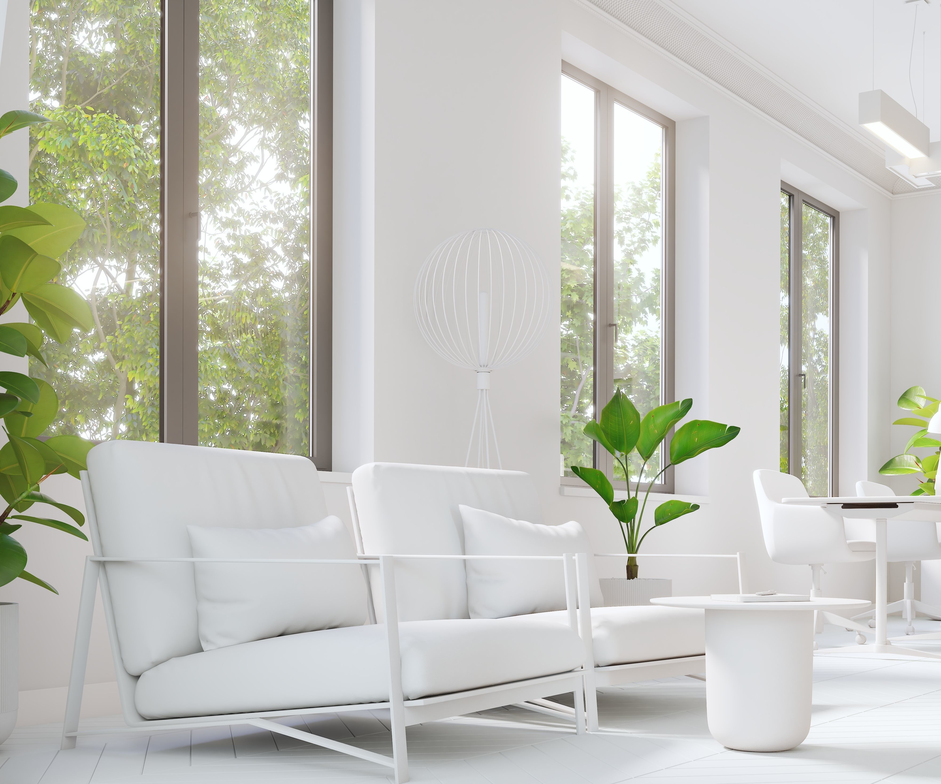 Office interior 3D model_7