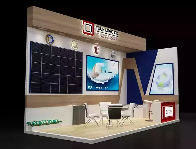 Booth Exhibition Stand a620b 3D model