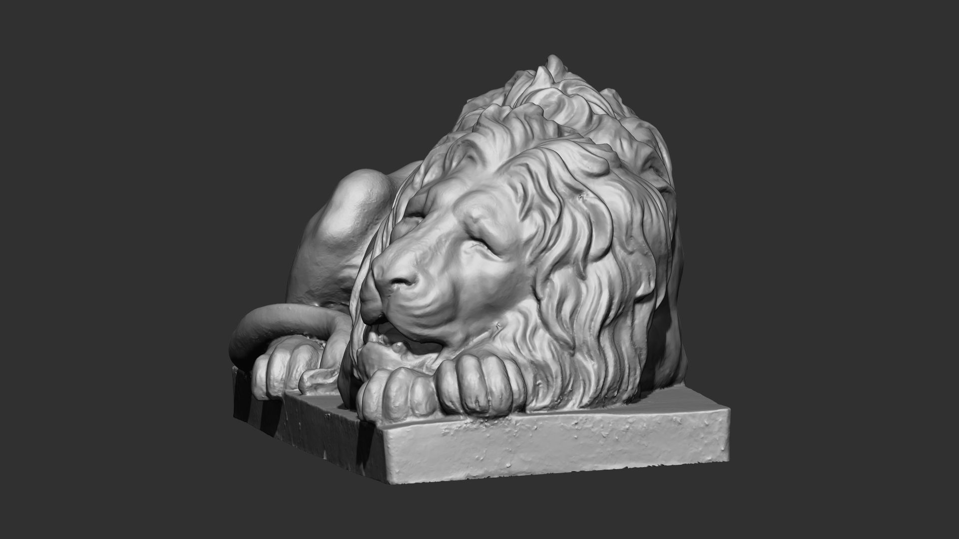 lion 3d print sculpture of 3D model 3D printable | CGTrader
