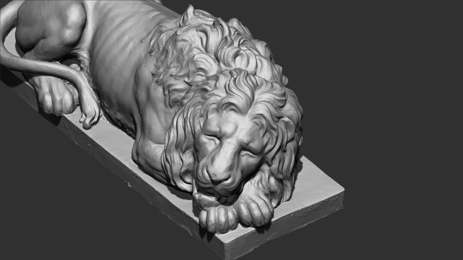 lion 3d print sculpture of 3D model 3D printable | CGTrader