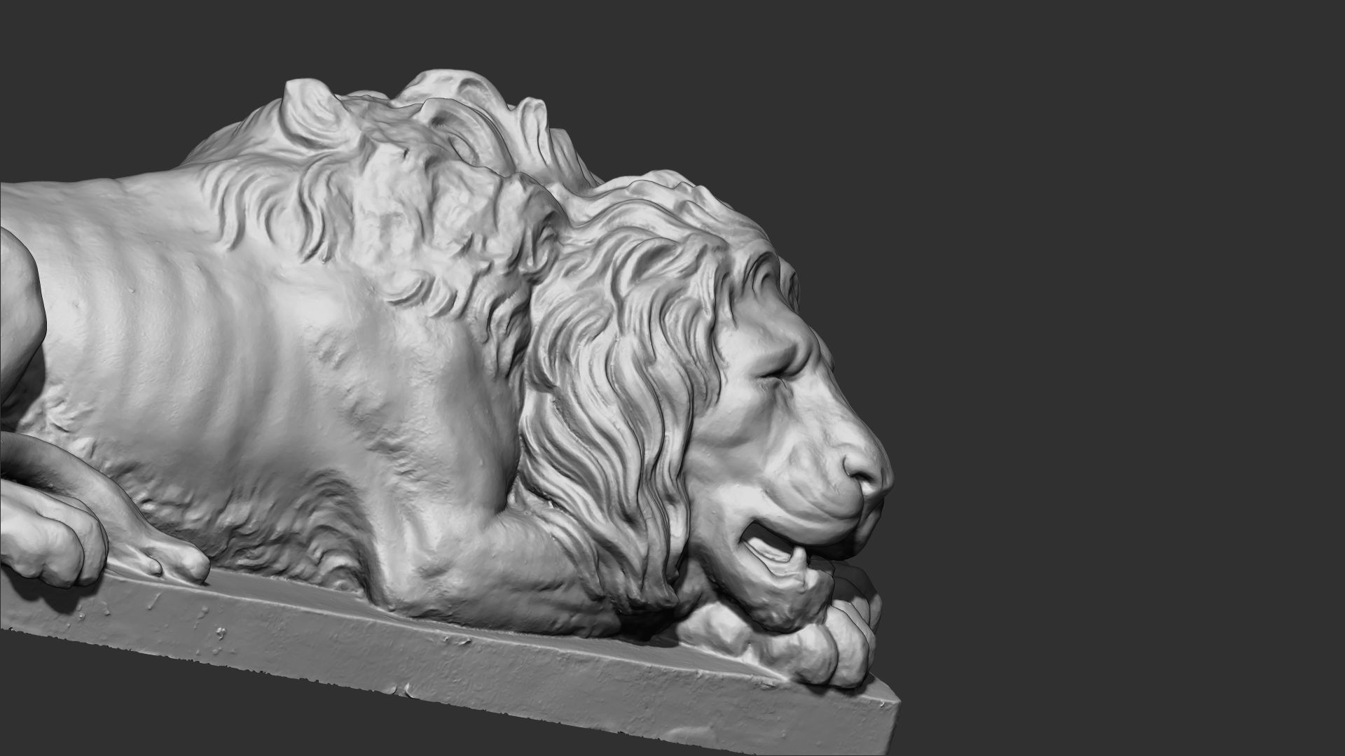 lion 3d print sculpture of 3D model 3D printable | CGTrader