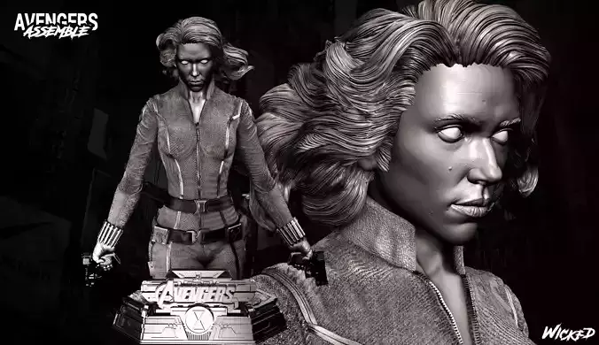 Wicked Black Widow Bust Tested and ready for 3d printing