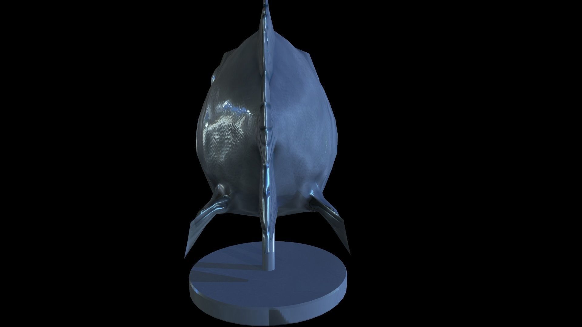 Staue Piranha Low-poly 3D model_4
