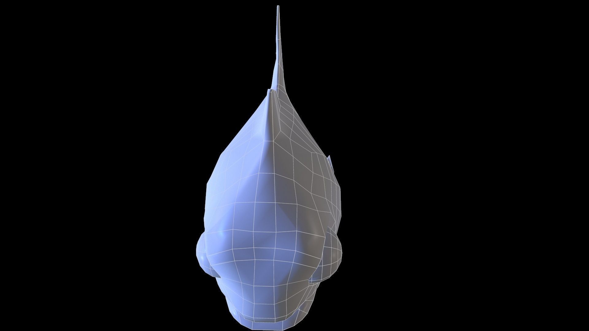 Staue Piranha Low-poly 3D model_14