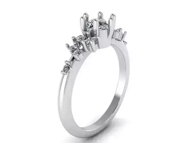 Diamond ring 1496 3D print model