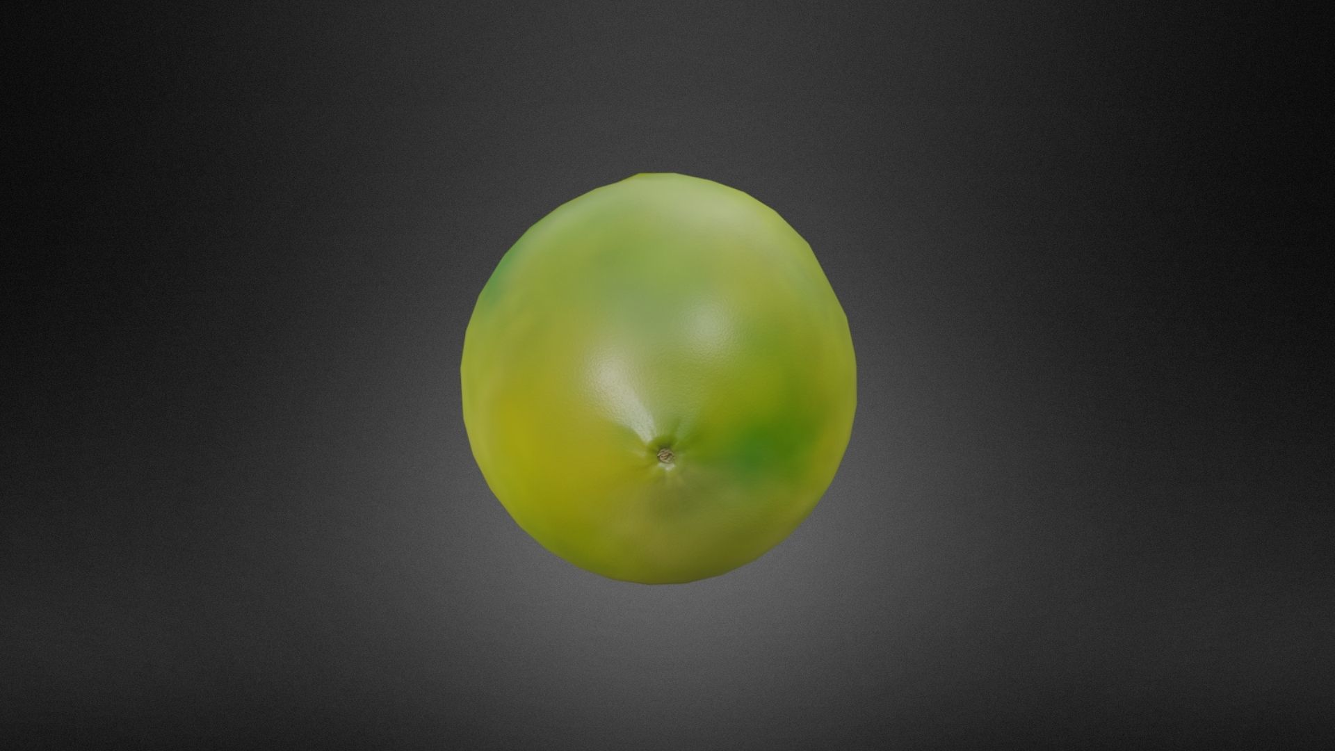 Lemon fruit Low-poly 3D model_2
