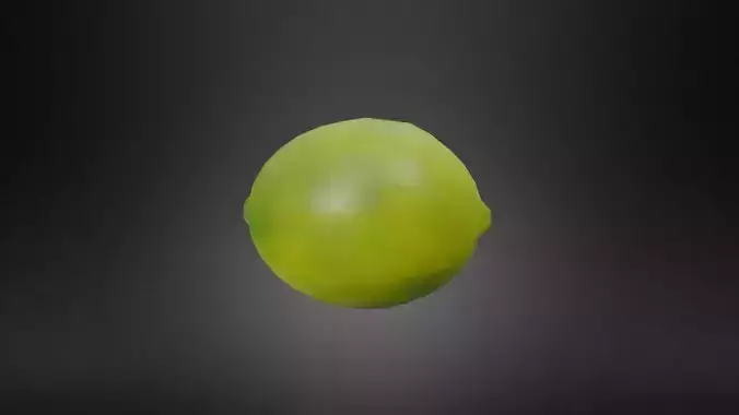 Lemon fruit Low-poly 3D model