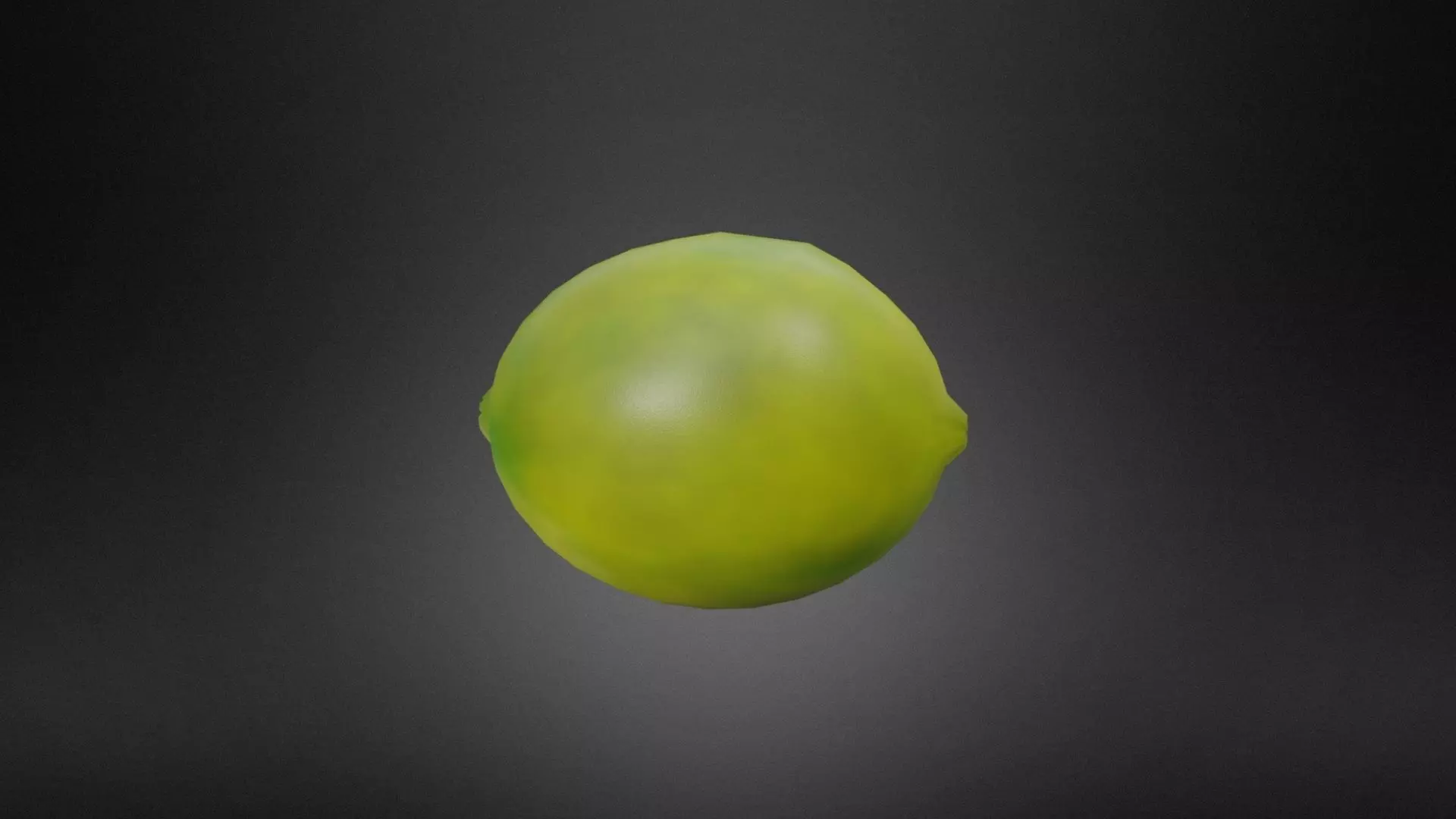 Lemon fruit Low-poly 3D model_0