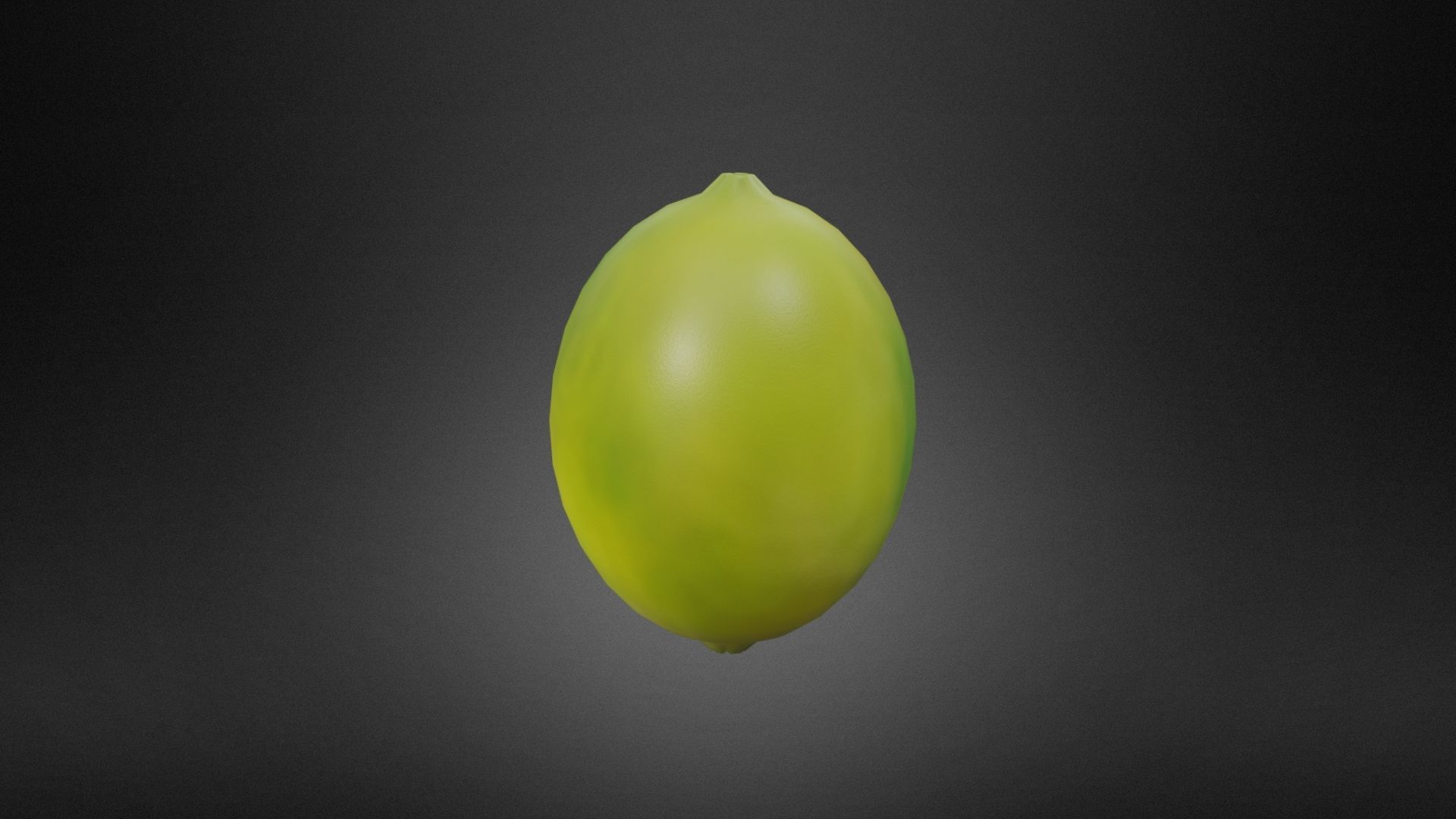 Lemon fruit Low-poly 3D model_1