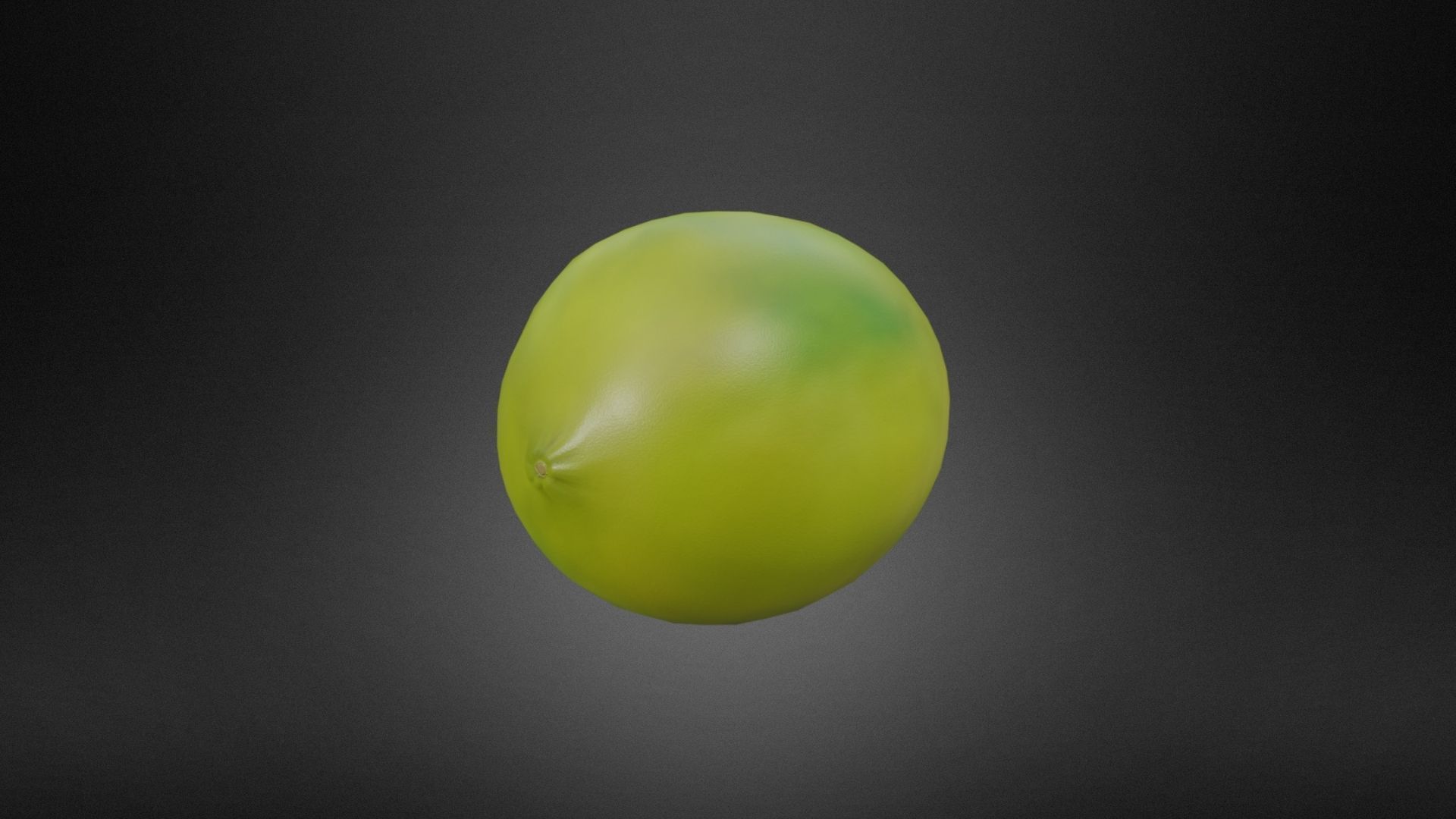 Lemon fruit Low-poly 3D model_4
