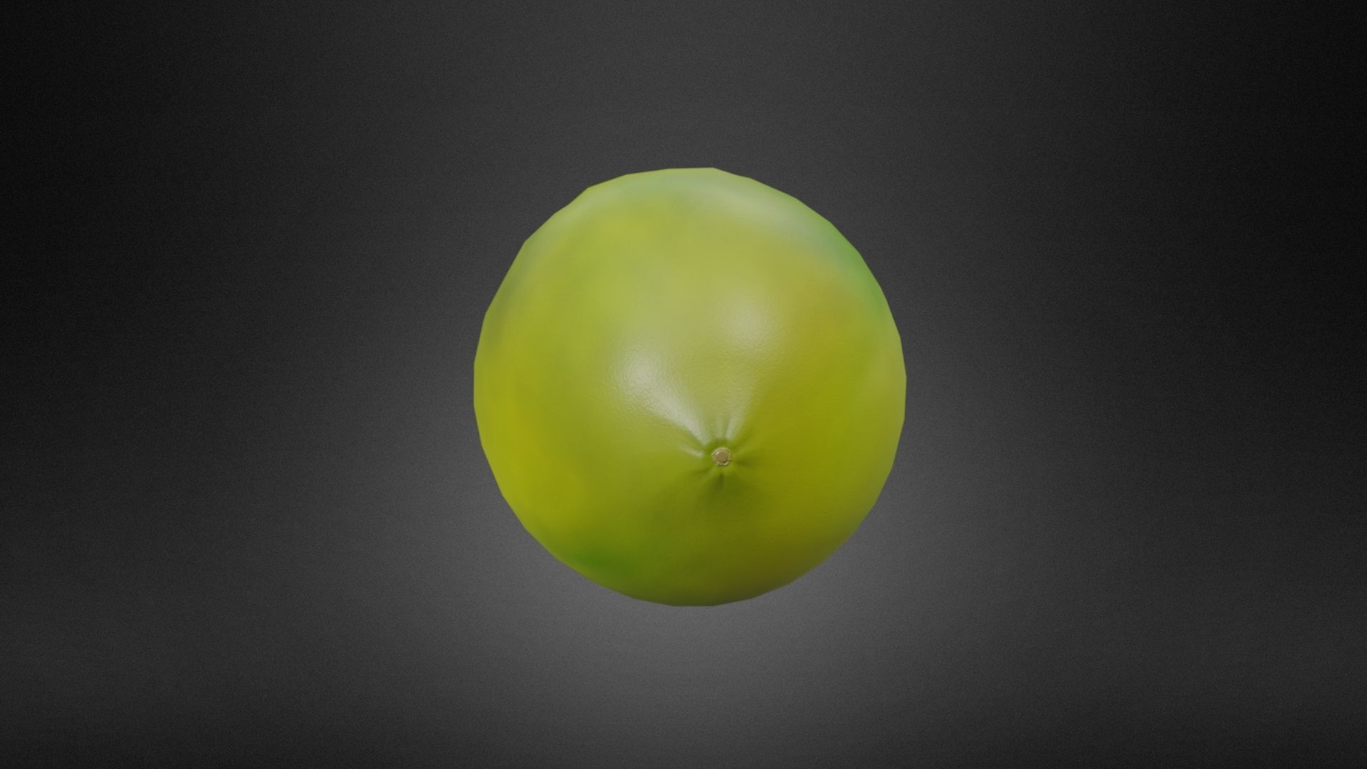 Lemon fruit Low-poly 3D model_3