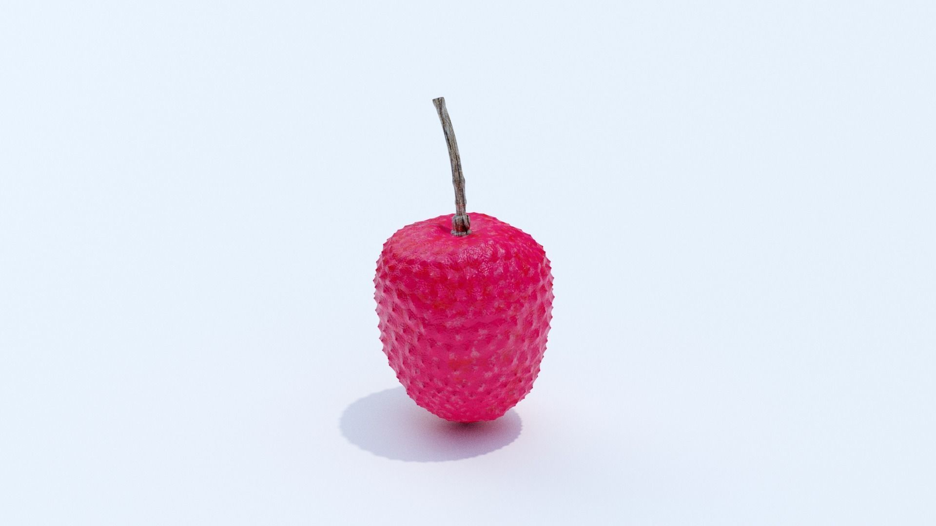 Lychee fruit Low-poly 3D model_2