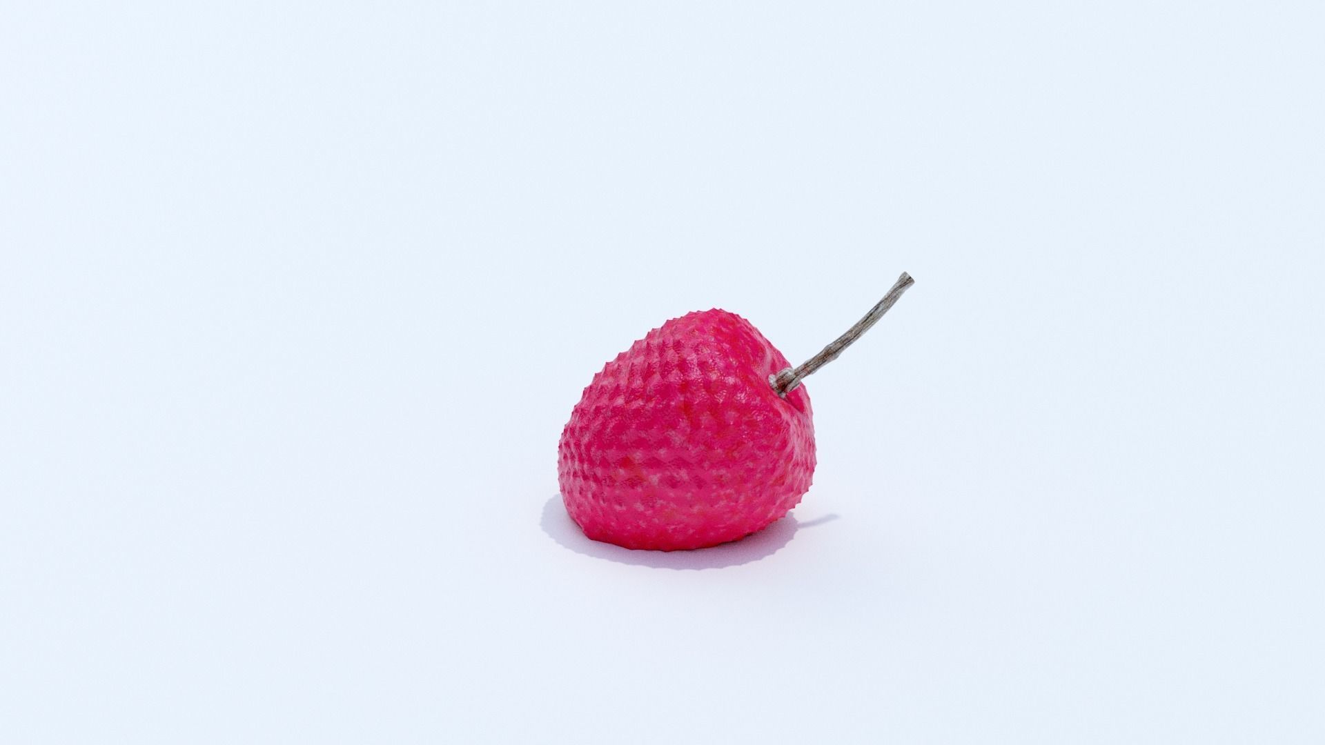 Lychee fruit Low-poly 3D model_4