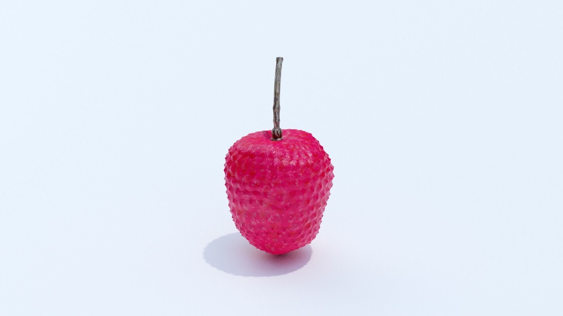 Lychee fruit Low-poly 3D model_1
