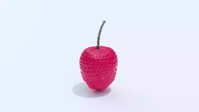 Lychee fruit Low-poly 3D model