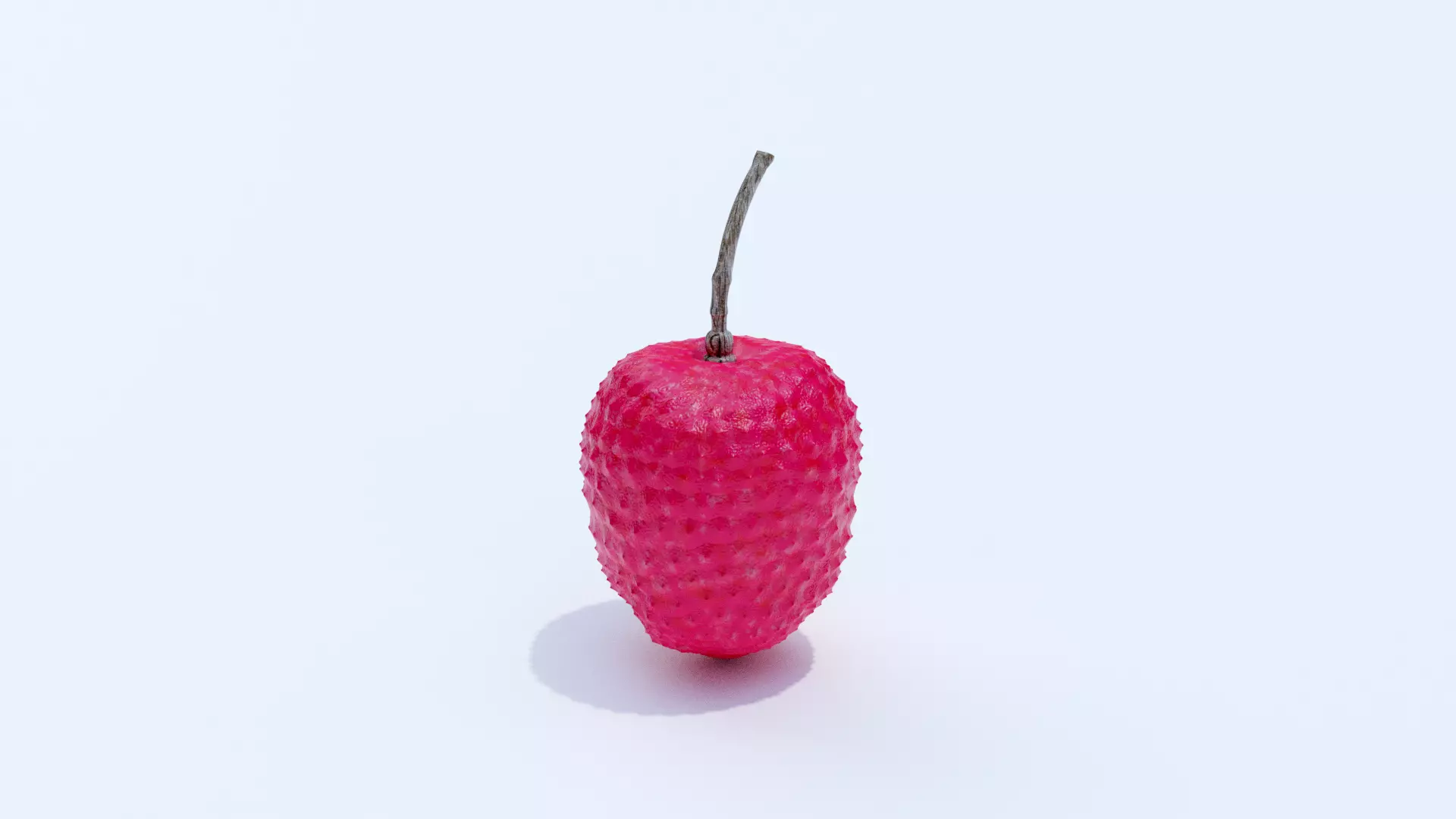 Lychee fruit Low-poly 3D model_0