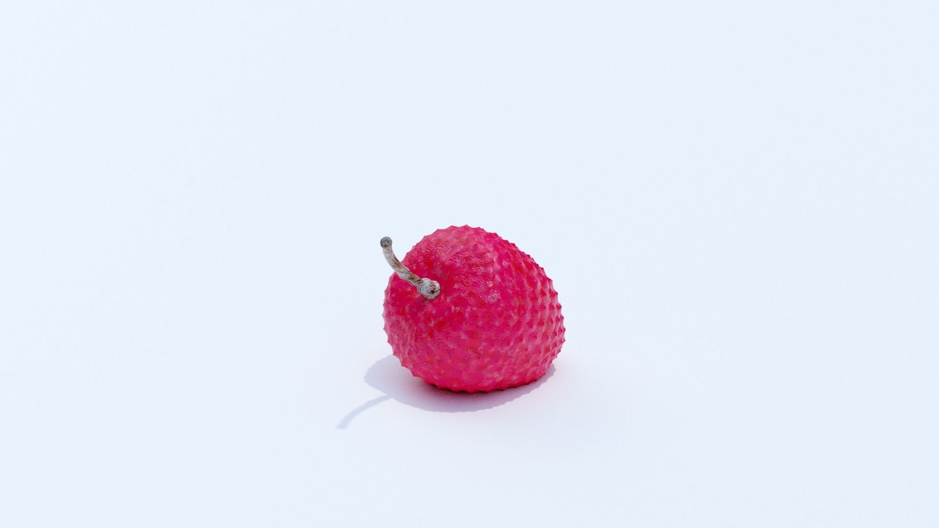 Lychee fruit Low-poly 3D model_3